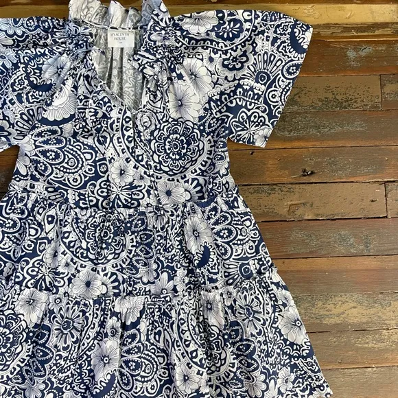 Hyacinth House Tuckernuck Thea Tiered Floral Mini Dress - Sz XXS 🧡🎀