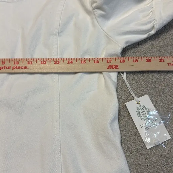 Hyacinth House‎ White Stretch Denim Juniper Mini Dress Sz L NWT Tuckernuck