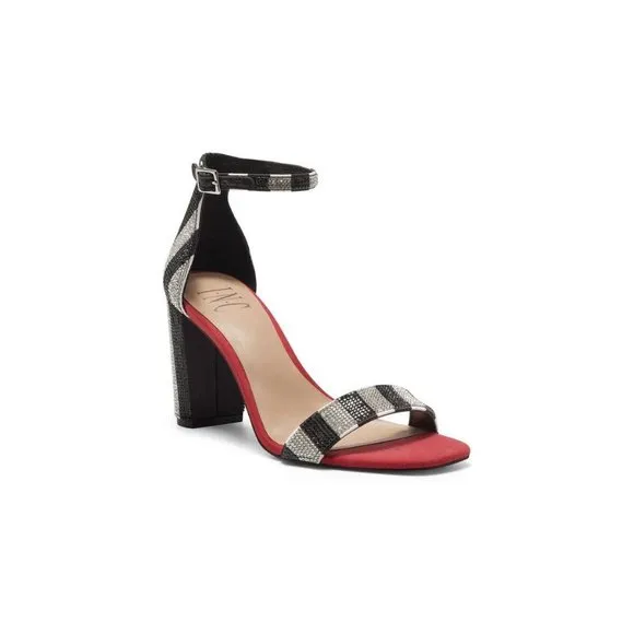 Inc International Concepts 8M Lexini Two-Piece Sandals Heel Pumps Rhinestones