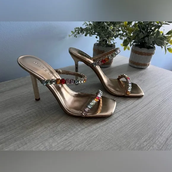 INC International Concepts Women’s Mateo Diana Sapphire Slip-On Dress Sandals