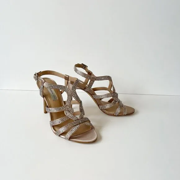 INC International Concepts Women's Randiff Bling Sandals Bisque Dance Size 6