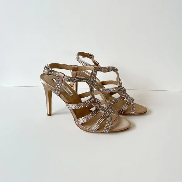 INC International Concepts Women's Randiff Bling Sandals Bisque Dance Size 6