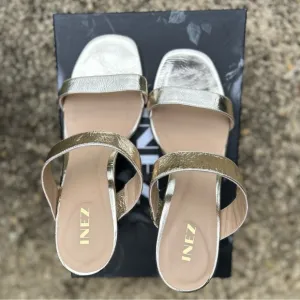 INEZ Lulu Gold Sandals - Luxe Spanish Uppers, Kidskin Lining.. 10M. NWOT.