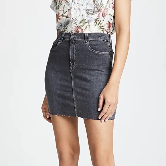J Brand Lyla denim mini high waisted skirt $198