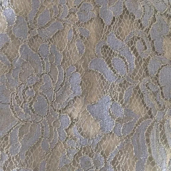 J Crew black label dark blue scalloped lace skirt.