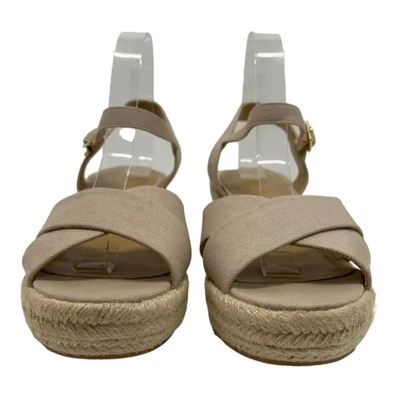 J. Crew Factory Tan Platform Espadrille Sandals Women’s 8.5