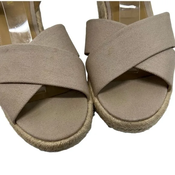 J. Crew Factory Tan Platform Espadrille Sandals Women’s 8.5