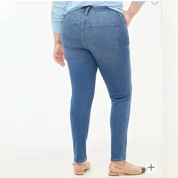 J Crew Jeans Skinny Ankle Blue Denim Signature Stretch NWT Size 30 Mid Rise