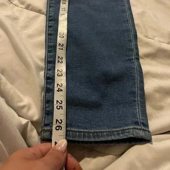 J Crew Jeans Skinny Ankle Blue Denim Signature Stretch NWT Size 30 Mid Rise