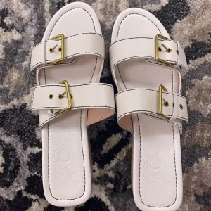 J. Crew Leather double buckle-strap sandals Item AX910