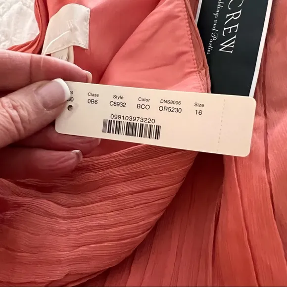 J Crew - Silk Chiffon Pleated Shoulder Dress