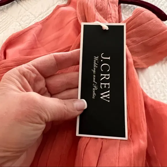 J Crew - Silk Chiffon Pleated Shoulder Dress