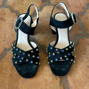 J. Crew suede sandals, rhinestone size 8 1/2