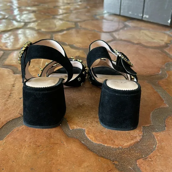 J. Crew suede sandals, rhinestone size 8 1/2