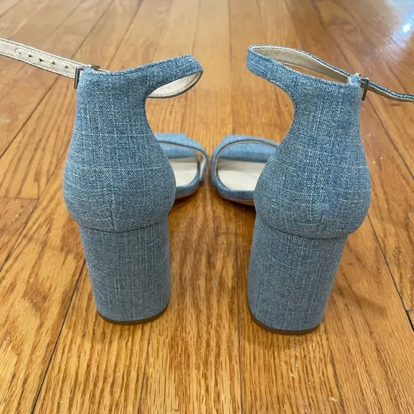 J. McLaughlin Blue Heeled Sandals with Ankle Strap