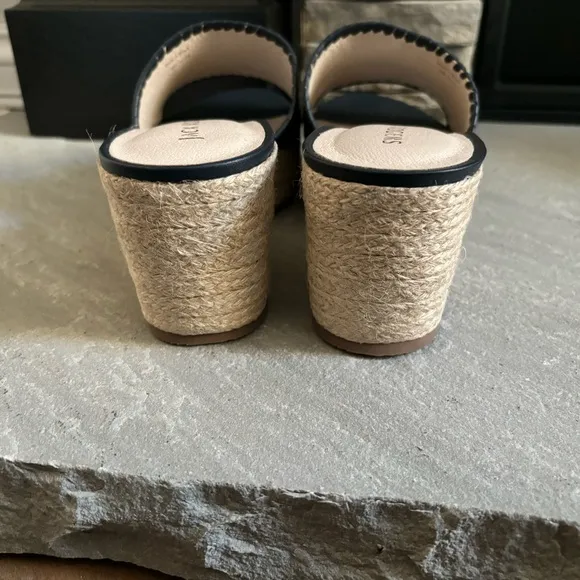 Jack Rodgers Women’s Size 11 Palmer Slide Espadrille Wedge Midnight Blue Sandals