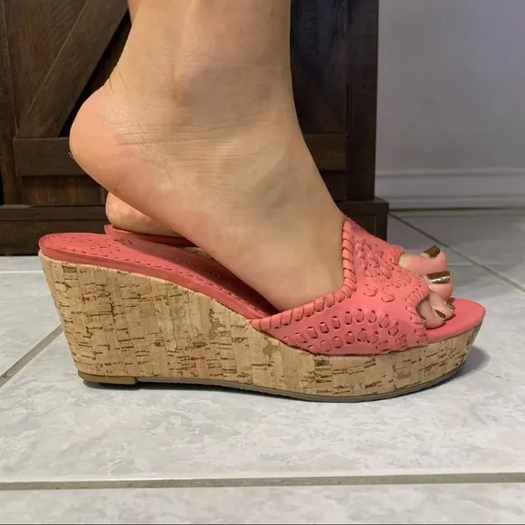 Jack Rogers Coral Wedge Sandals