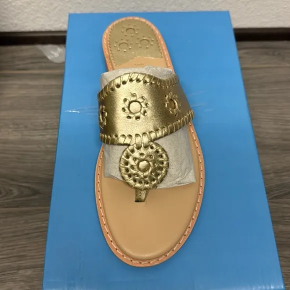 Jack Rogers Jackie Kennedy’s Flat Sandals Platinum