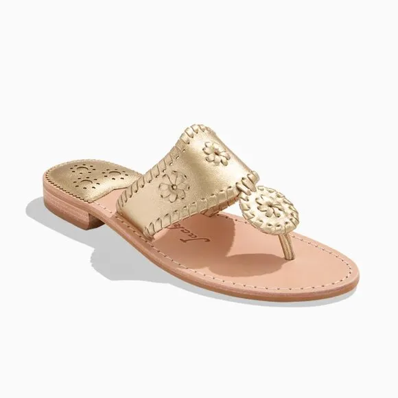 Jack Rogers Jackie Kennedy’s Flat Sandals Platinum