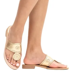 Jack Rogers Jackie Kennedy’s Flat Sandals Platinum