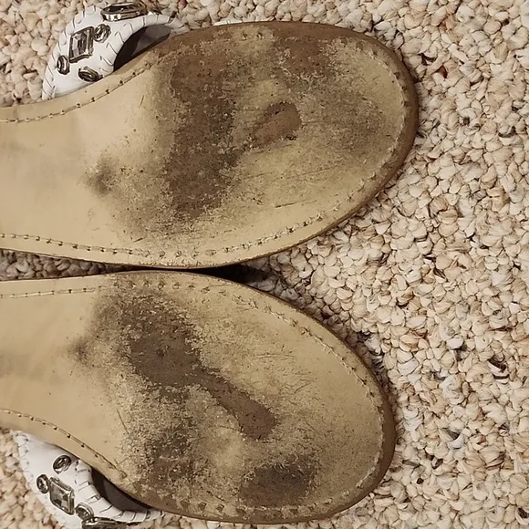 Jack Rogers White Embellished with Rhinestones Size 9M Sandals
