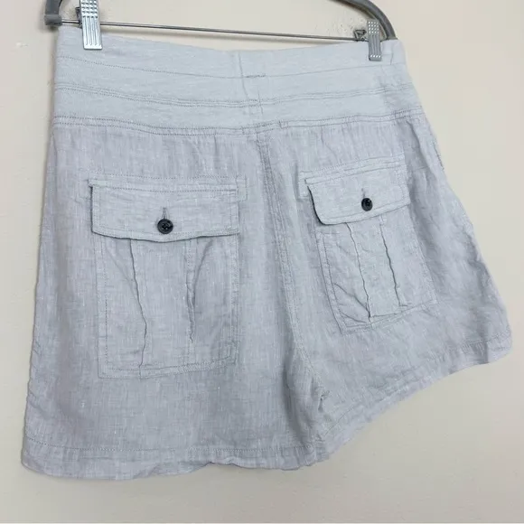 James Perse Military Gray Linen Shorts
