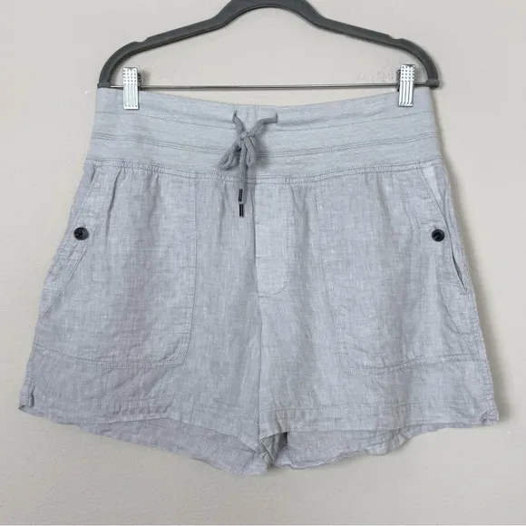 James Perse Military Gray Linen Shorts