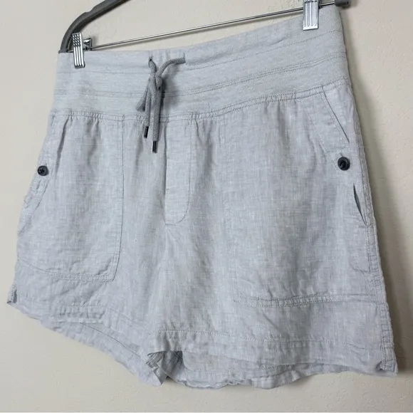 James Perse Military Gray Linen Shorts