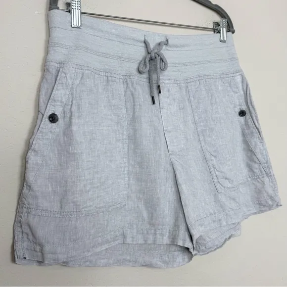 James Perse Military Gray Linen Shorts