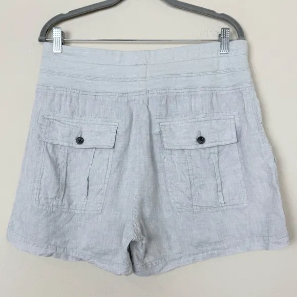 James Perse Military Gray Linen Shorts