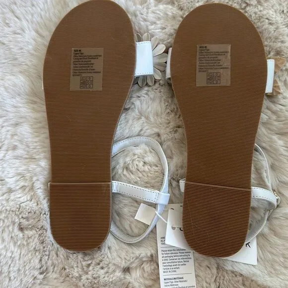 Janie &amp; Jack Flower Sandal White Size 4K