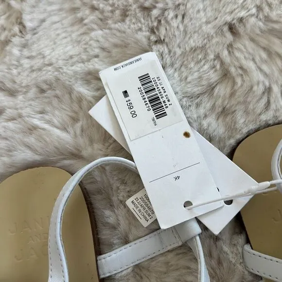 Janie &amp; Jack Flower Sandal White Size 4K