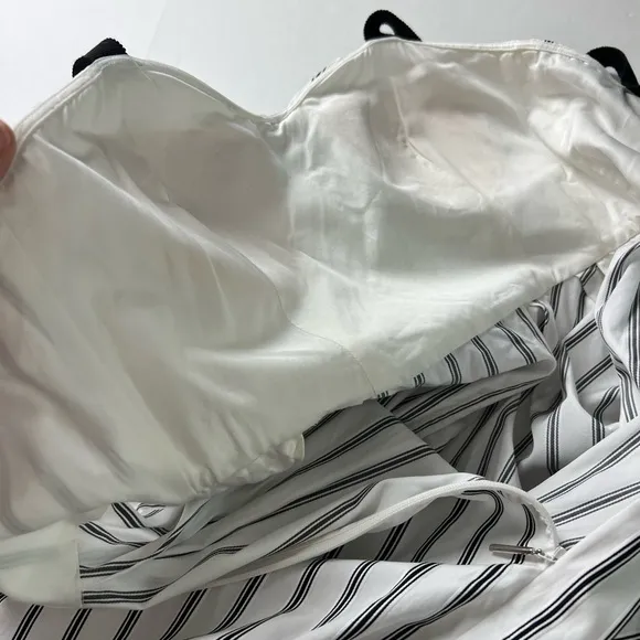Jason Wu Black and White Striped Midi Dress - Size 4