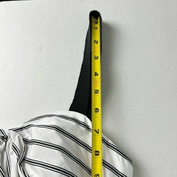 Jason Wu Black and White Striped Midi Dress - Size 4