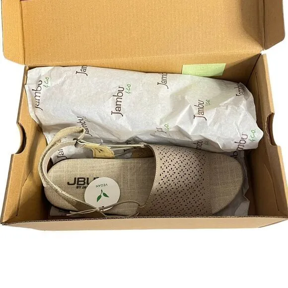 JBU BY JAMBU Women's Sandals Size 8M Pixie Vegan Light Taupe/Peach Brand‎ New