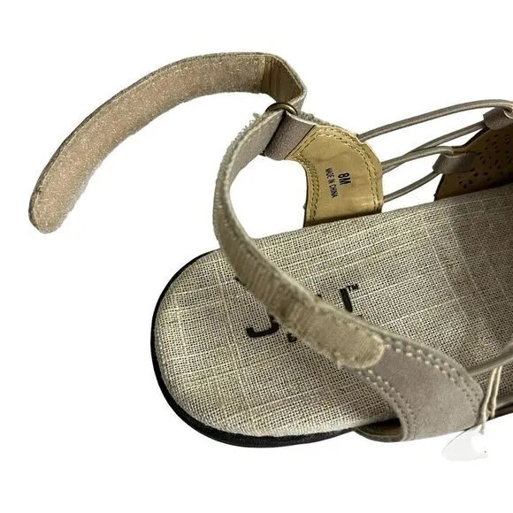 JBU BY JAMBU Women's Sandals Size 8M Pixie Vegan Light Taupe/Peach Brand‎ New