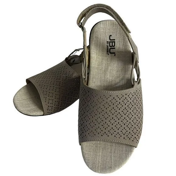 JBU BY JAMBU Women's Sandals Size 8M Pixie Vegan Light Taupe/Peach Brand‎ New