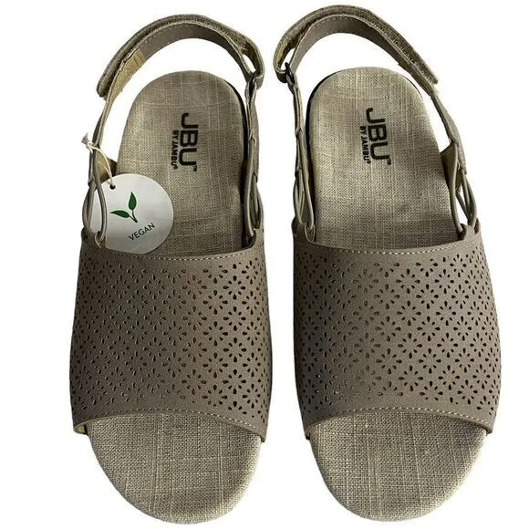 JBU BY JAMBU Women's Sandals Size 8M Pixie Vegan Light Taupe/Peach Brand‎ New