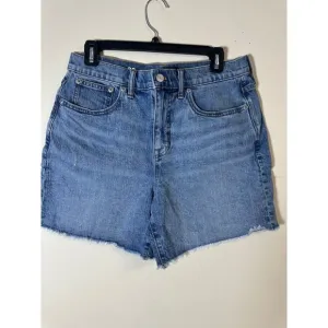 J.Crew Mid-Length Denim Shorts Raw Hem Casual Everyday Blue Size 29