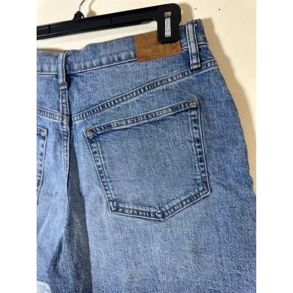 J.Crew Mid-Length Denim Shorts Raw Hem Casual Everyday Blue Size 29