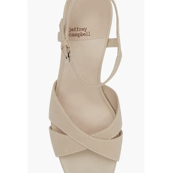 Jeffrey Campbell Beige Platform Sandals 10M