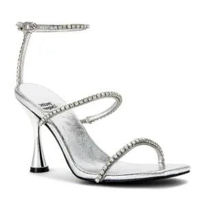 Jeffrey Campbell Demonica Sandal in Silver EUC Size 7.5