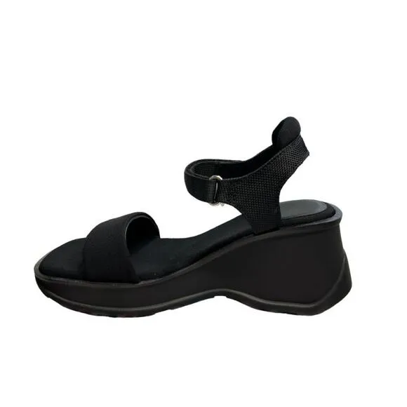 Jeffrey Campbell Women's Black Adjustable Straps Platform Sandals Size 10