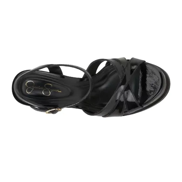Jessica Simpson Black Patent GIDDINGS Platform Sandal Size