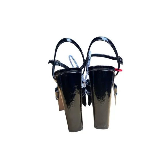 Jessica Simpson Black Patent GIDDINGS Platform Sandal Size