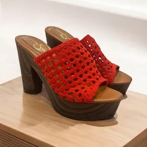 Jessica Simpson Clogs Women's Red Platform new size 8.5
