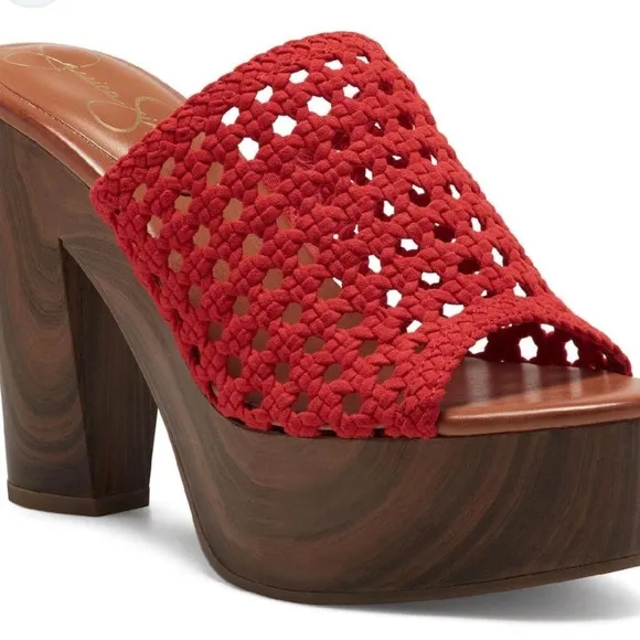 Jessica Simpson Clogs Women's Red Platform new size 8.5
