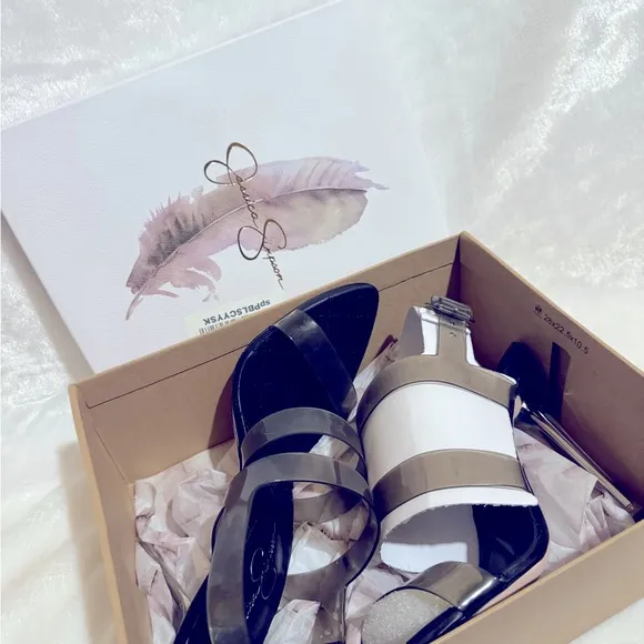 JESSICA SIMPSON Waive Transparent Slingback Sandals