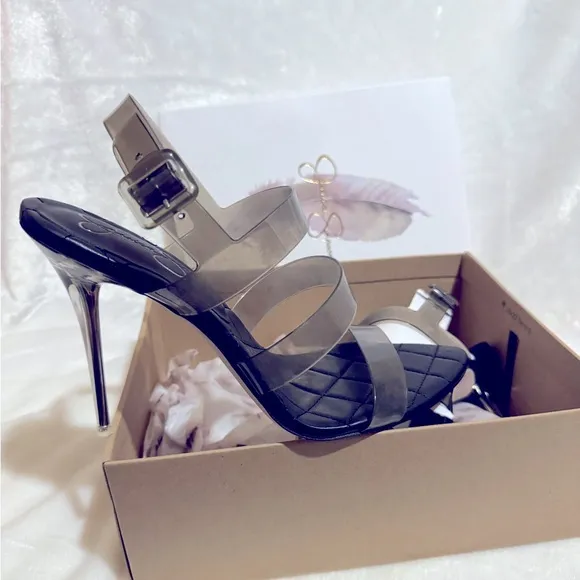 JESSICA SIMPSON Waive Transparent Slingback Sandals