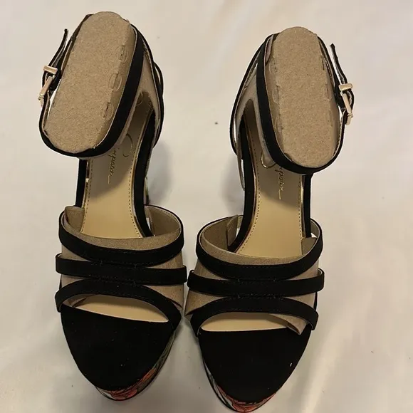 Jessica Simpson Women’s Balina Tropical Platform Dress Heeled Sandals